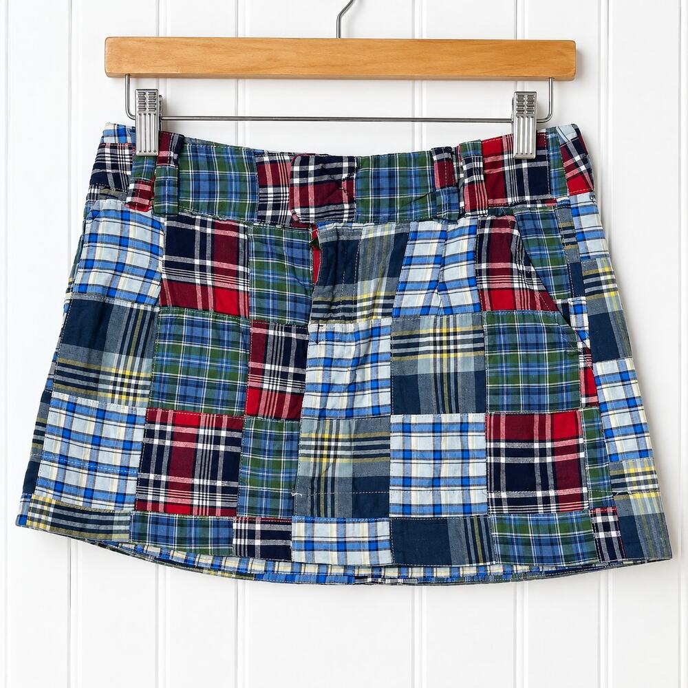 American Eagle Outfitters Patchwork Plaid Micro Mini Skirt Y2K Size 0